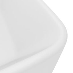 Berkfield Home Luxury Wash Basin Matt White 41x30x12 cm Ceramic - Size: 41 x 30 x 12 cm - thumbnail 5