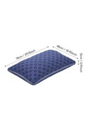 Living and Home Plush & Breathable Geometric Textured Pillow Insert for Back Stomach and Side Sleepers in Dark Blue - thumbnail 8