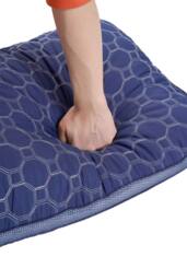 Living and Home Plush & Breathable Geometric Textured Pillow Insert for Back Stomach and Side Sleepers in Dark Blue - thumbnail 6