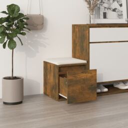 Berkfield Home Box Drawer Smoked Oak 40.5x40x40 cm Engineered Wood in Brown - thumbnail 3