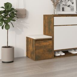 Berkfield Home Box Drawer Smoked Oak 40.5x40x40 cm Engineered Wood in Brown - thumbnail 1
