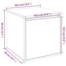 Berkfield Home Box Drawer Smoked Oak 40.5x40x40 cm Engineered Wood in Brown - thumbnail 9