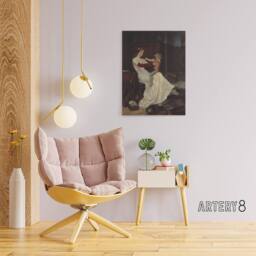 "Artery8 Albert Edelfelt Queen Bianca of Namur With Son Canvas Wall Art Print - Size: W12"" x H16""" - thumbnail 3