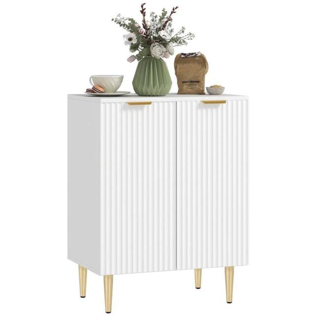 NESTLUNE Sideboard Buffet Cabinet with Adjustable Shelf in White - Size: 100 cm x 15 cm - image 1