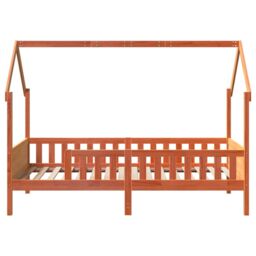 Berkfield Home Kids' House Bed Frame without Mattress Wax Brown 80x200 cm Pine - thumbnail 4