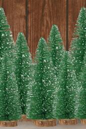 Neel Blue Set of 8pcs Mini Christmas Trees Xmas Table Top Accessories in Green - thumbnail 6