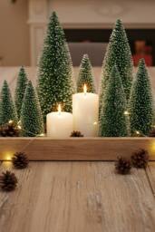 Neel Blue Set of 8pcs Mini Christmas Trees Xmas Table Top Accessories in Green - thumbnail 5