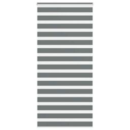 Berkfield Home Zebra Blind Dark Grey 100x230 cm Fabric Width 95.9 cm Polyester - thumbnail 1