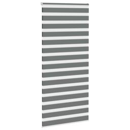 Berkfield Home Zebra Blind Dark Grey 100x230 cm Fabric Width 95.9 cm Polyester - thumbnail 3