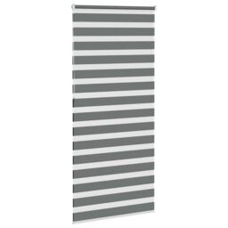 Berkfield Home Zebra Blind Dark Grey 100x230 cm Fabric Width 95.9 cm Polyester - thumbnail 4