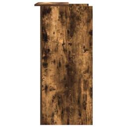 Berkfield Home Reception Desk Smoked Oak 55x50x103.5 cm Engineered Wood in Brown - thumbnail 6
