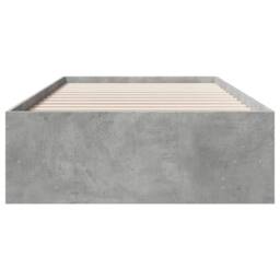 Berkfield Home Bed Frame without Mattress Concrete Grey 100x200cm Engineered Wood - Size: 100x200 cm - thumbnail 5