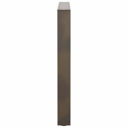 Berkfield Home Dining Table Legs V-Shape 3 pcs Natural Steel 90x(72-73.3) cm Steel in Brown - thumbnail 6