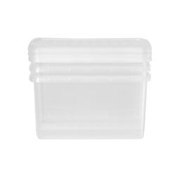 Wham Clip 3x 14L Rectangular Plastic Storage Boxes with Clip Lock Lids in Clear - thumbnail 3