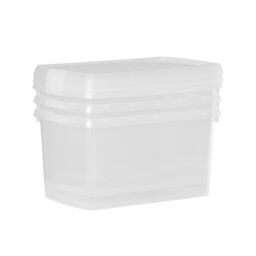 Wham Clip 3x 14L Rectangular Plastic Storage Boxes with Clip Lock Lids in Clear - thumbnail 4