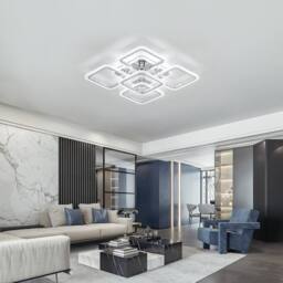 Pheashine Dimmable LED Ceiling Light, 3000-6500K for Living Room Bedroom, 56cm in White - thumbnail 5