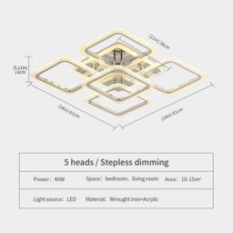 Pheashine Dimmable LED Ceiling Light, 3000-6500K for Living Room Bedroom, 56cm in White - thumbnail 2