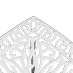 Berkfield Home Garden Table White 53x53x53 cm Cast Aluminium - Size: 53 x 53 x 53 cm - thumbnail 9