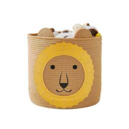 Voltico Large Animal Cotton Storage Basket - Foldable, 30cm in Light Brown - thumbnail 2