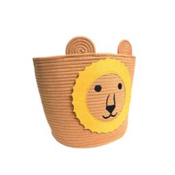 Voltico Large Animal Cotton Storage Basket - Foldable, 30cm in Light Brown - thumbnail 5