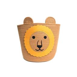 Voltico Large Animal Cotton Storage Basket - Foldable, 30cm in Light Brown - thumbnail 3