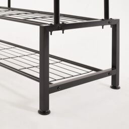House of Home Black Metal Clothes Rail Double Hanging Storage With Shelves - thumbnail 8