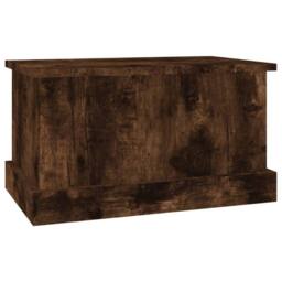 Berkfield Home Storage Box Smoked Oak 50x30x28 cm Engineered Wood in Brown - Size: 50 x 30 x 28 cm - thumbnail 5