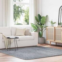 Berkfield Home Shaggy Rug High Pile NAVARRA Light Grey 200x200 cm Polyester - Size: Medium - thumbnail 2
