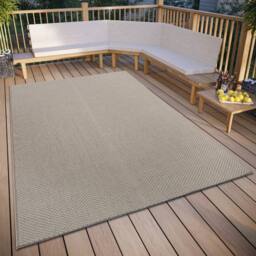 THE RUGS Indoor Outdoor Rug Vanti Flatwoven Rug for Patio & Home in Beige - Size: 190 cm x 290 cm - thumbnail 2