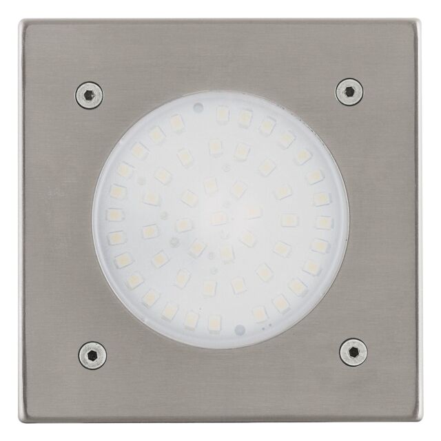 Loops IP67 Outdoor Recessed Ground Light Stainless Steel Square 2.5W Built in LED in Metallics - image 1