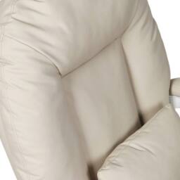 Levede Office Chair Ergonomic Executive Chair Heavy Duty Reclining Leather in Beige - thumbnail 6