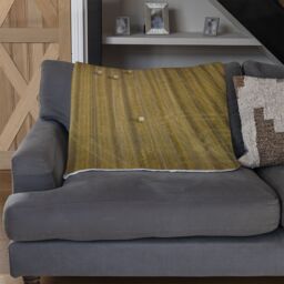 Benjamin Tate Design straw bales of wheat lying on harvested field Designer Blanket in Natural - Size: 120 cm x 150 cm - thumbnail 2