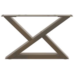 Berkfield Home Coffee Table Legs 2 pcs Natural Steel 60x(30-31.3) cm Steel in Brown - thumbnail 5