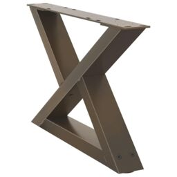 Berkfield Home Coffee Table Legs 2 pcs Natural Steel 60x(30-31.3) cm Steel in Brown - thumbnail 4
