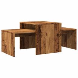 Berkfield Home Coffee Table Old Wood 100x48x40 cm Engineered Wood in Brown - Size: 100 x 48 x 40 cm - thumbnail 6