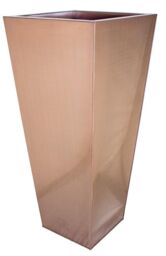 Primrose Outdoor Zinc Flared Square Planter Copper Finish Plant Pot 89cm - thumbnail 1
