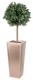 Primrose Outdoor Zinc Flared Square Planter Copper Finish Plant Pot 89cm - thumbnail 5