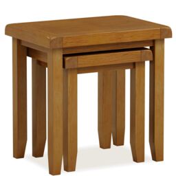 Rest Relax Elston Oak Nest Of 2 Tables in Brown