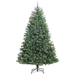 Berkfield Home Artificial Hinged Christmas Tree Green 300 cm PVC & Metal - thumbnail 3