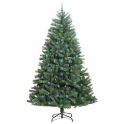 Berkfield Home Artificial Hinged Christmas Tree Green 300 cm PVC & Metal - thumbnail 4