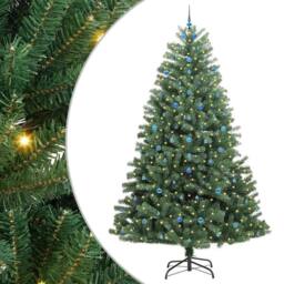 Berkfield Home Artificial Hinged Christmas Tree Green 300 cm PVC & Metal - thumbnail 2