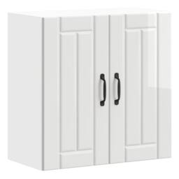 Berkfield Home Kitchen Wall Cabinet Lucca High Gloss White Engineered Wood - thumbnail 1