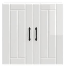 Berkfield Home Kitchen Wall Cabinet Lucca High Gloss White Engineered Wood - thumbnail 5