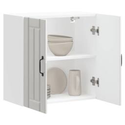 Berkfield Home Kitchen Wall Cabinet Lucca High Gloss White Engineered Wood - thumbnail 2