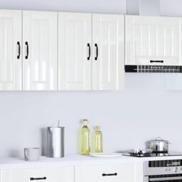 Berkfield Home Kitchen Wall Cabinet Lucca High Gloss White Engineered Wood - thumbnail 3