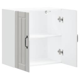 Berkfield Home Kitchen Wall Cabinet Lucca High Gloss White Engineered Wood - thumbnail 6