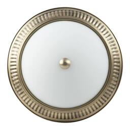 Happy Homewares Modern LED IP44 Flush Ceiling Light in with Movement Sensor in Metallic Gold - thumbnail 4