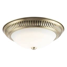 Happy Homewares Modern LED IP44 Flush Ceiling Light in with Movement Sensor in Metallic Gold - thumbnail 2