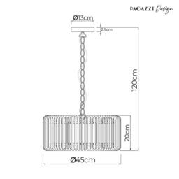 Pagazzi May 3-Light Chrome Ceiling Pendant in Silver - thumbnail 8