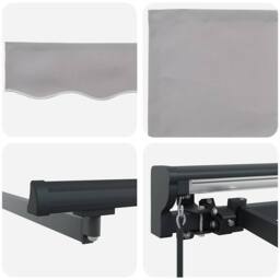 Berkfield Home Retractable Awning Manual Light Grey 300x250 cm Polyester - thumbnail 8